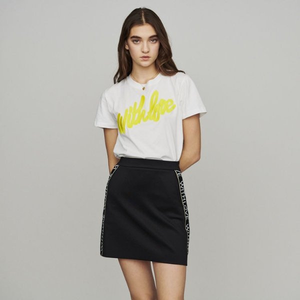 JUST Short skirt with slogan band