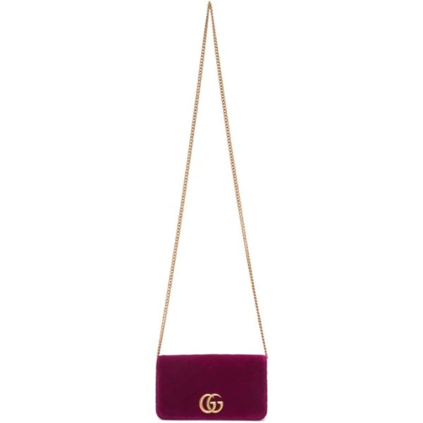 - Purple Velvet GG Marmont 2.0 Bag