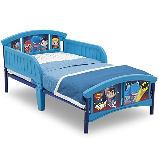 Plastic Toddler Bed, DC Super Friends | Batman | Superman | Cyborg | The Flash | Aquaman