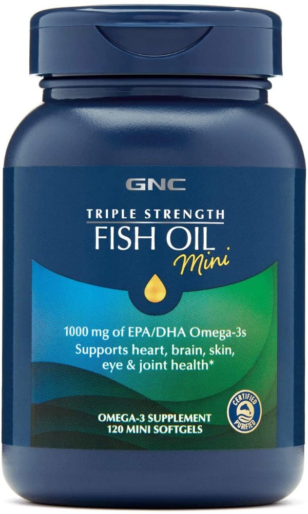 Triple Strength Fish Oil Mini, 240 Softgels, for Joint, Skin, Eye and Heart Health