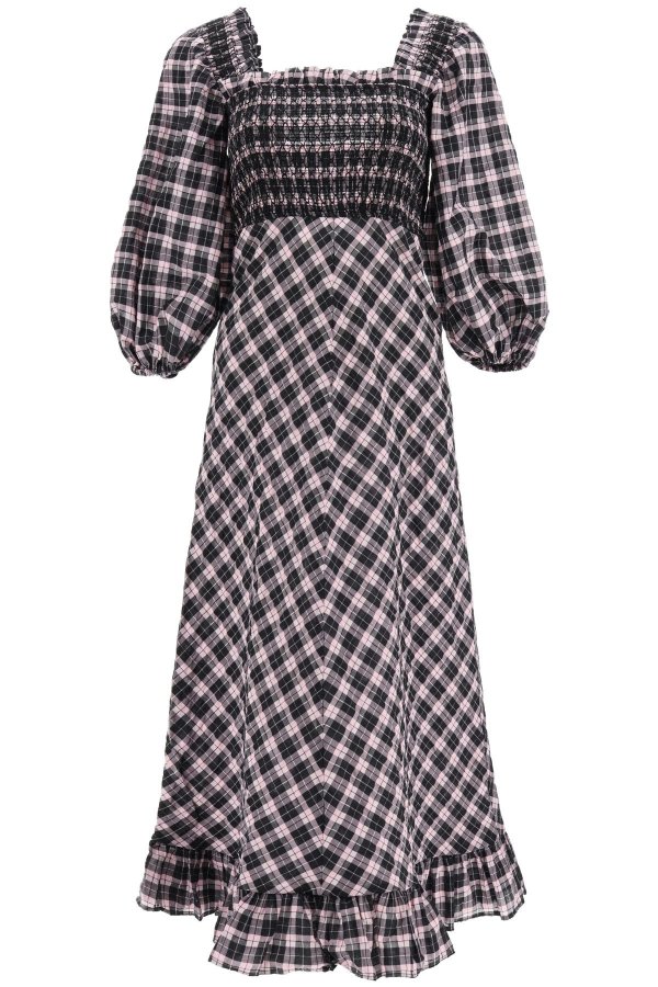 midi checkered dress