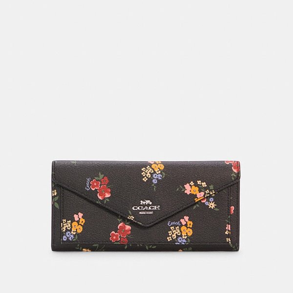 Slim Envelope Wallet With Wildflower Print