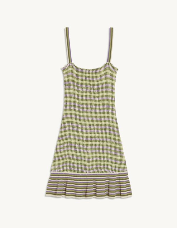 Knitted dress with smocking