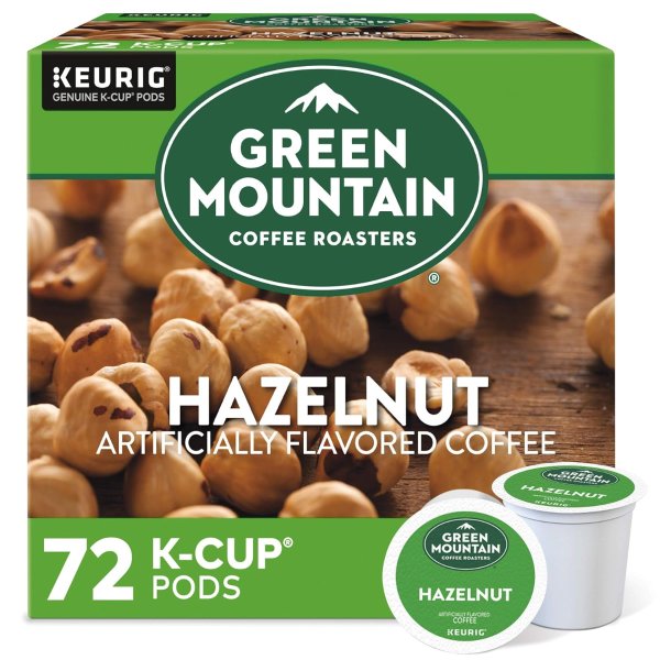 Roasters Hazelnut Keurig Single-Serve K-Cup pods, Light Roast Coffee, 72 Count