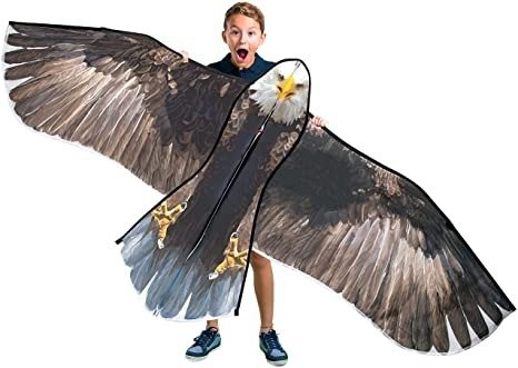 JEKOSEN 70" Bald Eagle Huge Kite for Kids and Adults Single Line String Easy to Fly for Beach Trip Park Family Outdoor Games and Activities