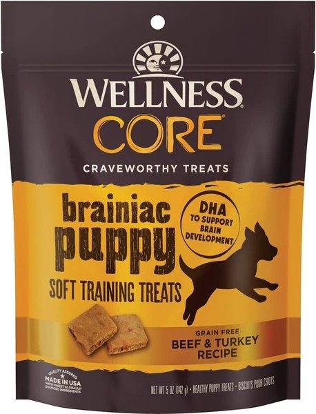 Brainiac Puppy Beef & Turkey Soft Training Dog Treats, 5-oz bag