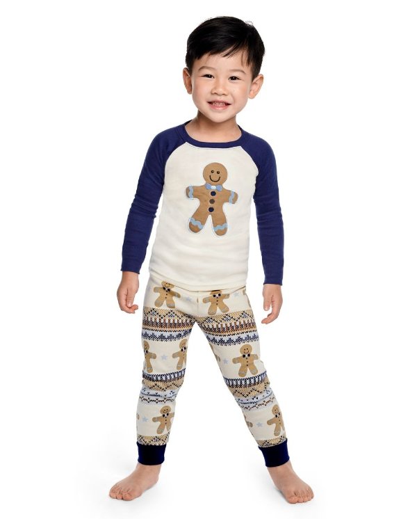 Boys Long Sleeve Gingerbread Snug Fit Cotton 2-Piece Pajamas - Gymmies