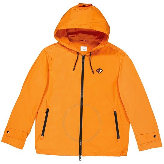 Orange Zipped Logo Patch Jacket
