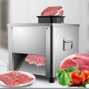 Vevor Meat Cutting Machine Commercial Meat Cutter 7 Mm Blade Space 850w 110v | VEVOR US