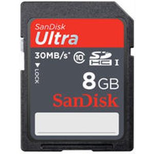SanDisk 8GB Ultra SD (SDHC UHS-I) Card Class 10 Flash Memory Card