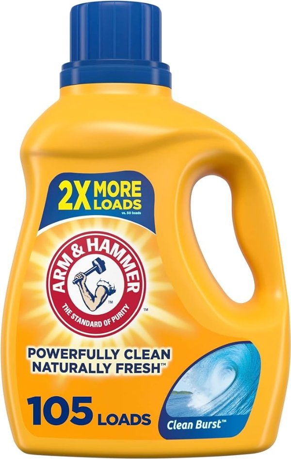 Clean Burst, 105 Loads Liquid Laundry Detergent, 105 fl oz