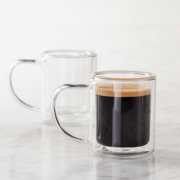 双层玻璃意式咖啡杯2个