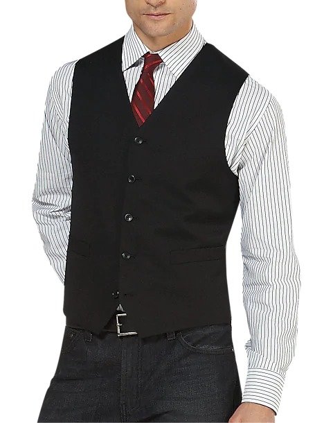 Pronto Uomo Platinum Suit Separates Vest, Black 