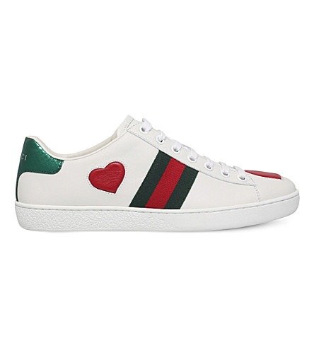 New Ace heart-detail leather sneakers