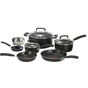 T-fal C111SA Signature Nonstick Dishwasher and Oven Safe Thermo Spot 10-Piece