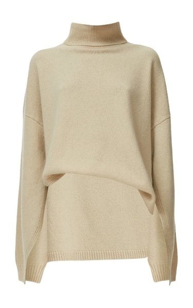 Cashmere-Wool Turtleneck Sweater