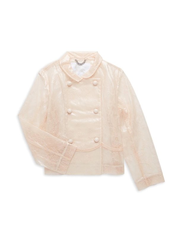 Little Girl's & Girl's Dulcie Lace Double-Breasted Jacket