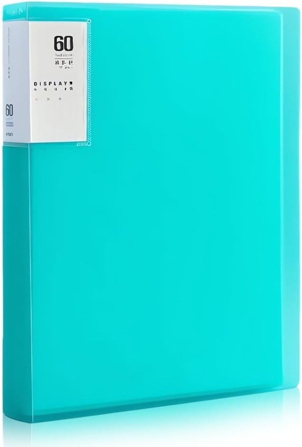 60 Pocket Binder with Plastic Sleeves 9.2x12, A4 Portfolio Folder with Clear Sheet Protectors, Art Presentation Book, Display 120 Pages, Document Paper Organizer for School Office 1 Pack (Green)