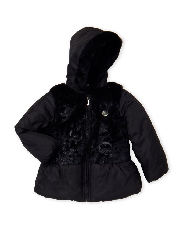 (Toddler Girls) Faux Fur Paneled Jacket
