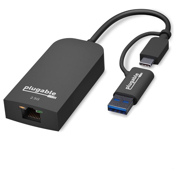 Plugable USB-C to RJ45 2.5 Gigabit LAN Adapter
