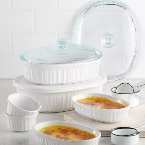 Corningware French White 10-Pc. Bakeware Set