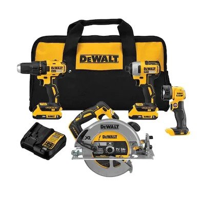 4-Tool 20-Volt Max Brushless Power Tool Combo Kit with Soft Case (Charger Included and 2-Batteries Included) at Lowes.com