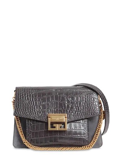 SMALL G3 CROC EMBOSSED LEATHER BAG
