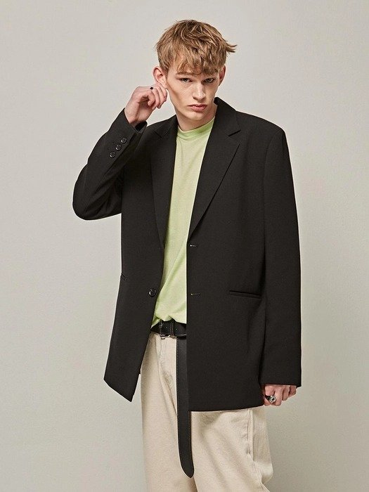 Tailor Oversized Single Jacket Black
