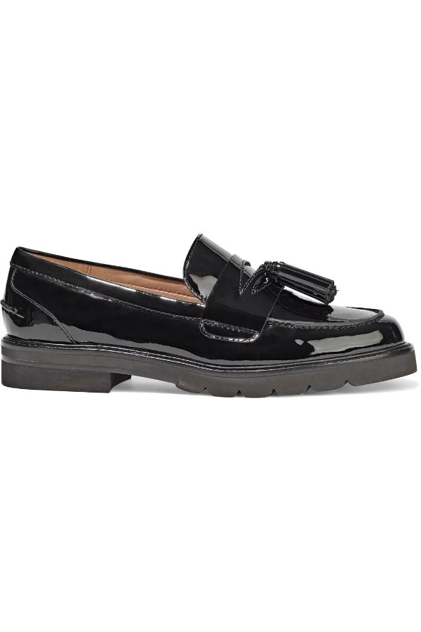 Adrina tasseled patent-leather loafers