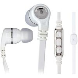 SCOSCHE White IEM856M 3.5mm Connector Reference In-ear Monitors With Tapline Iii Remote & Microphone 