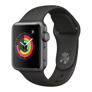 Apple Watch Series 3 (GPS) 38mm Space Gray Aluminum Case with Gray Sport Band