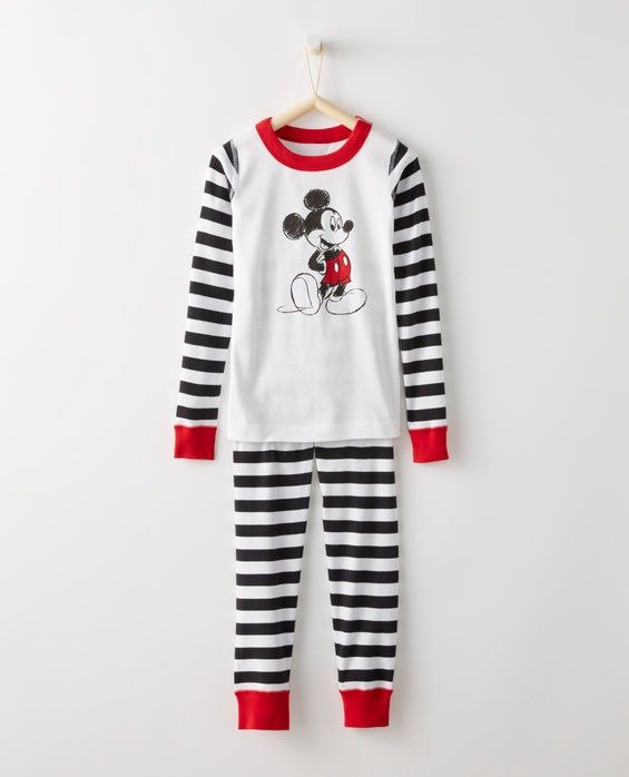 Disney Mickey Mouse Long John Pajamas In Organic Cotton