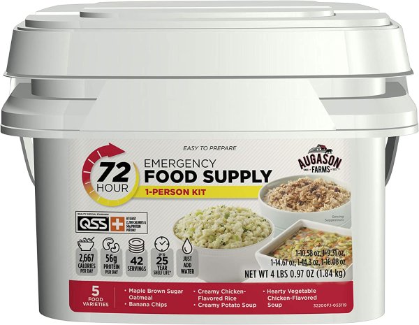 Augason Farms 72-Hour 1-Person Emergency Food Supply Kit 4 lbs 1 oz