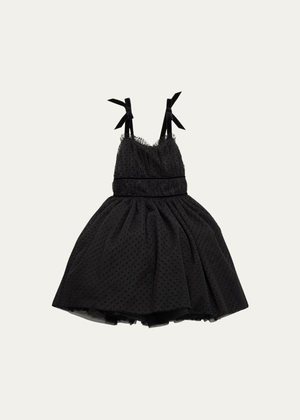 Girl's Polka Dot Tulle Dress, Size 2-6X