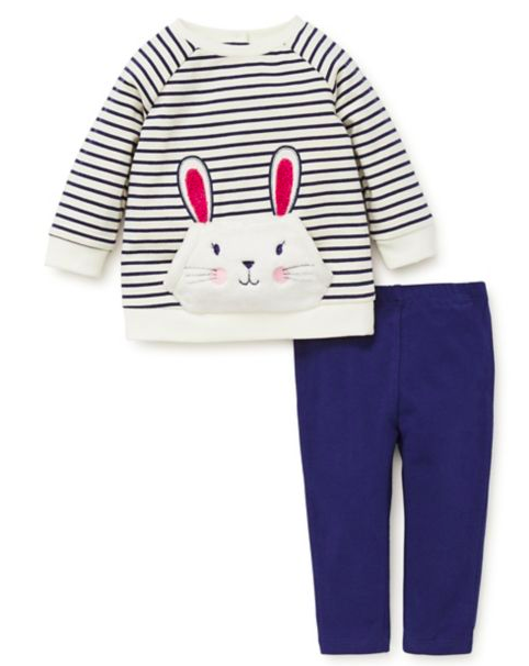 Baby Girls Two-Piece Bunny Tunic Set(12-24mon)