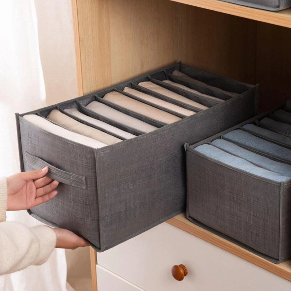 1pc Clothing Storage Box, Drawer Style Fabric Organizer, Foldable