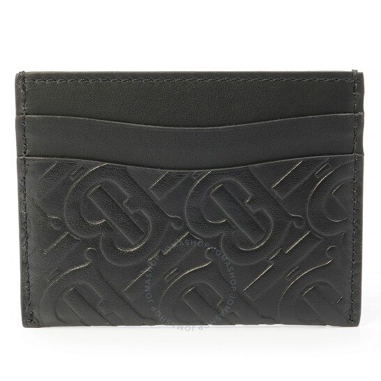 Black Monogram Leather Card Case