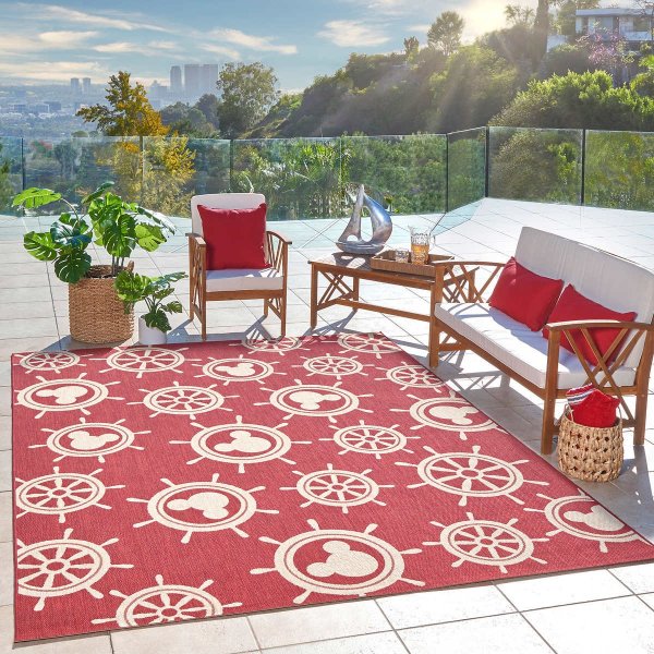 Mickey Mouse Collection of Indoor/Outdoor Rugs, Mickey Wheels