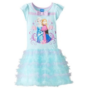 Little Girls' Frozen Flutter Sleeve Dress