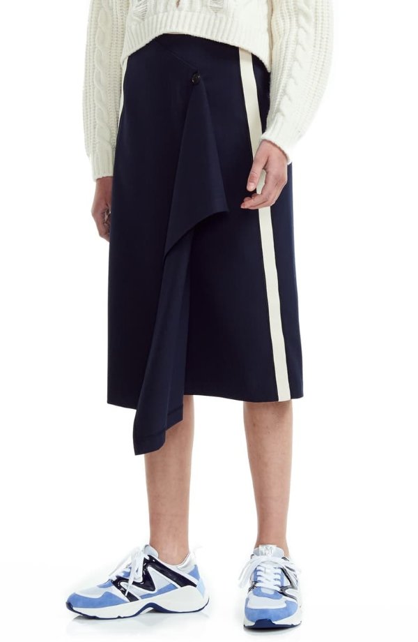 Jidaia Side Stripe Asymmetrical Skirt