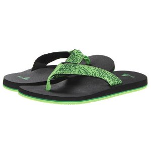 Sanuk男士沙滩拖鞋（lime绿色）
