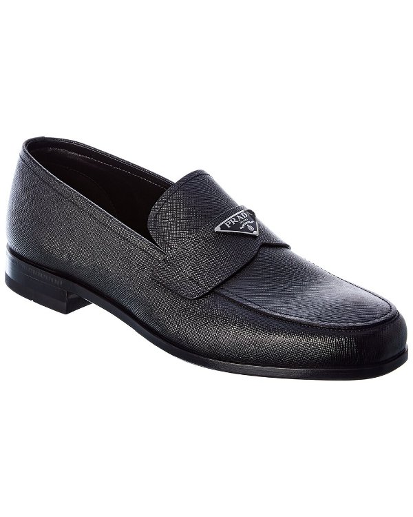 Saffiano Leather Loafer