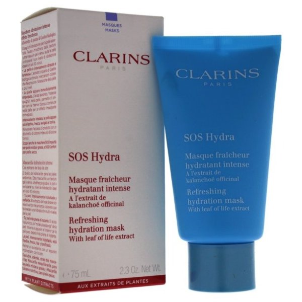 SOS Hydra Refreshing Hydration Face Mask by Clarins for Women - 2.3 oz Face Mask
