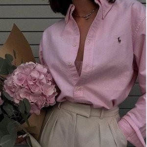 Polo Ralph Lauren树莓粉休闲衬衫
