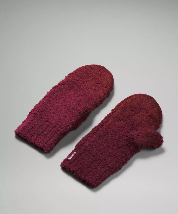Women's Ombre Knit Textured Mittens