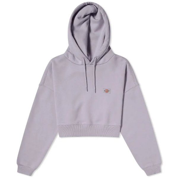 Oakport Cropped HoodyLilac Grey