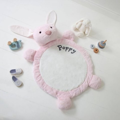 My 1st YearsPersonalized Pink Bunny Playmat