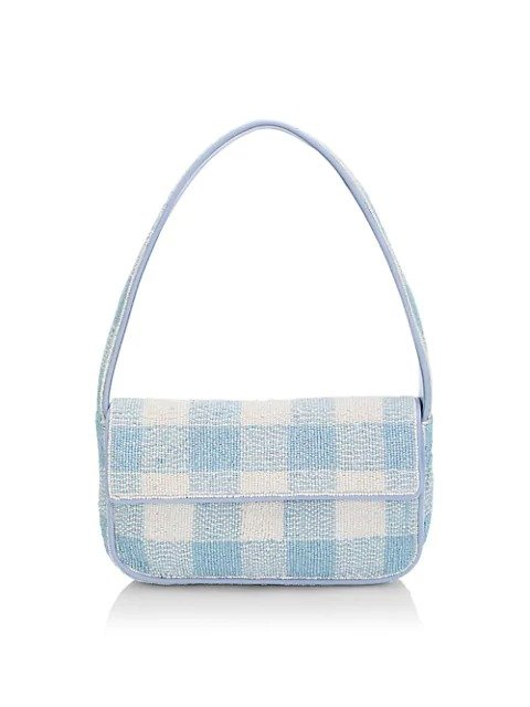 Tommy Gingham Beaded Baguette