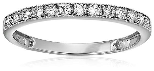 Vir Jewels 1/4 cttw Certified I1-I2 14K Milgrain Diamond Wedding Band I-J Color