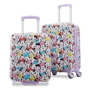 American Tourister Disney Hardside Luggage with Spinners, Minnie Pastel, 2-Piece Set (18/20)